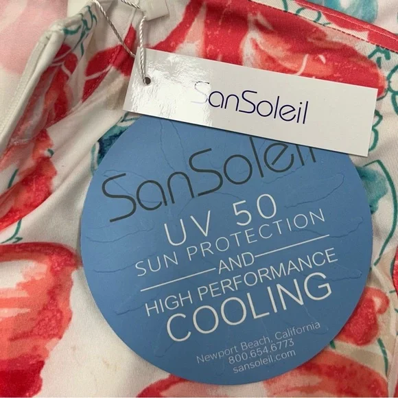 NWT SAN SOLEIL Mock Neck Long Sleeve Women’s Active Pullover Top Size Small - Picture 5 of 7